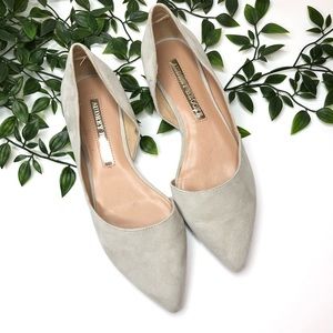 Audrey Brooke beige D’orsay flats